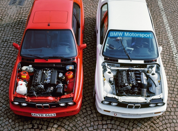 Here a street M3 (left) poses with the racing version (right)