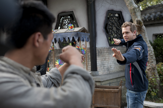 Sebastian Vettel Films Martials Arts Movie in China