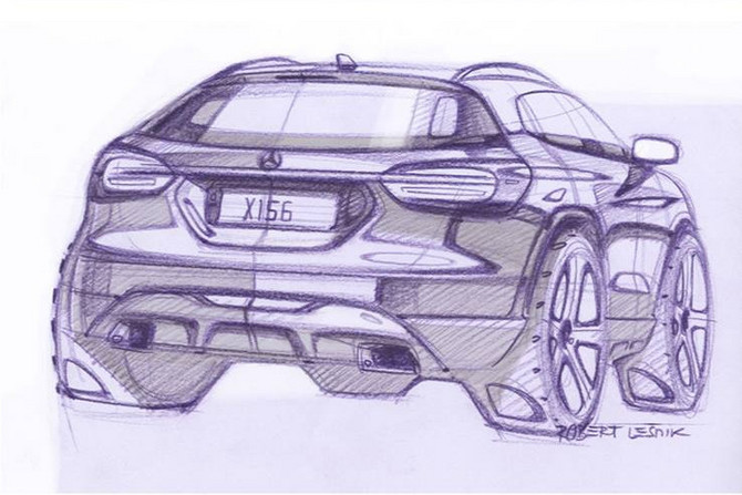 Mercedes also released sketches for the car