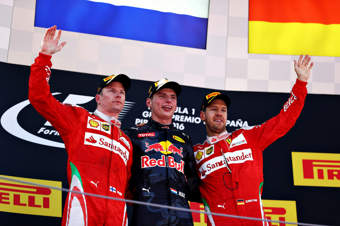 Raikkonen and Vettel completed the podium in Spain