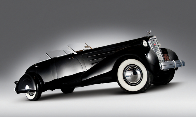 The 1937 Phaeton has a double windshield