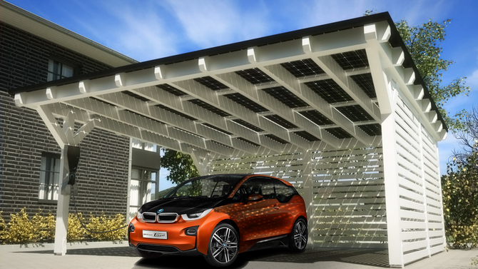 A BMW vai disponibilizar coberturas para que seja possível carregar o i3 em casa