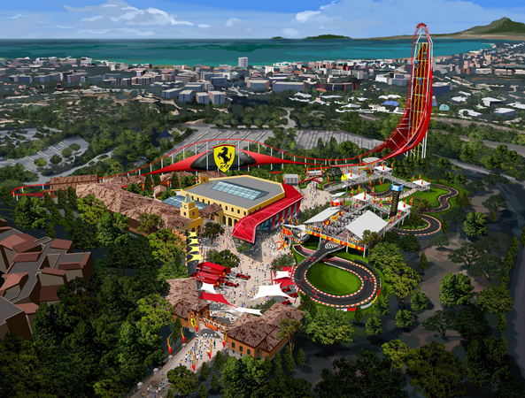 Ferrari Land vai contar com mais alto e mais rádio acelerador vertical da Europa