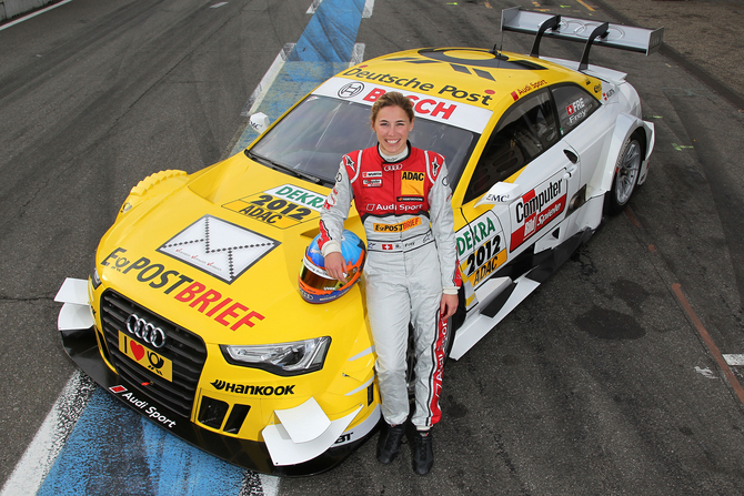 Rahel Frey with the new A5 DTM