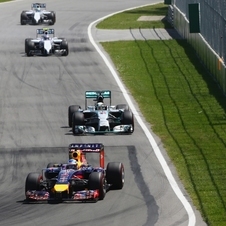 Ricciardo overtook Nico Rosberg with two laps to go