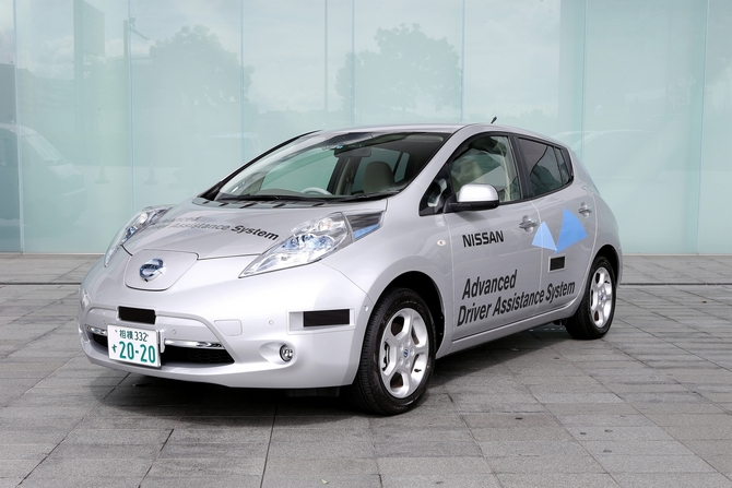 The autonomous Leaf is the first autonomous licensed vehicle for Japanese roads