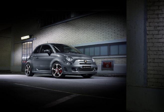 The Fiat Abarth 595 Competizione gets upgraded dampers, xenon headlights and cross-drilled brakes 