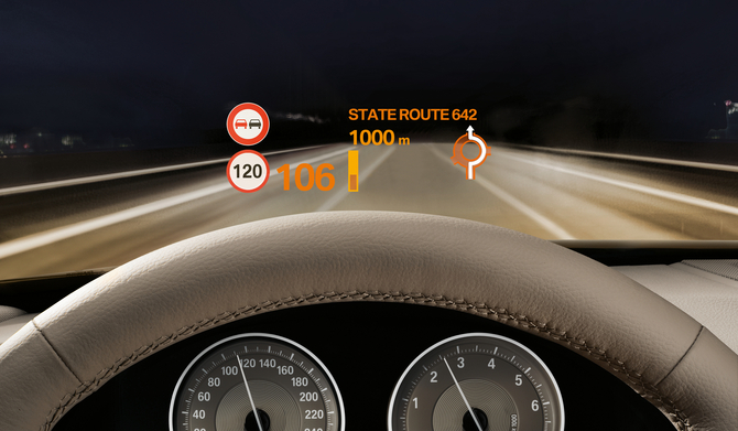 Heads-up displays with traffic info are also becoming more popular