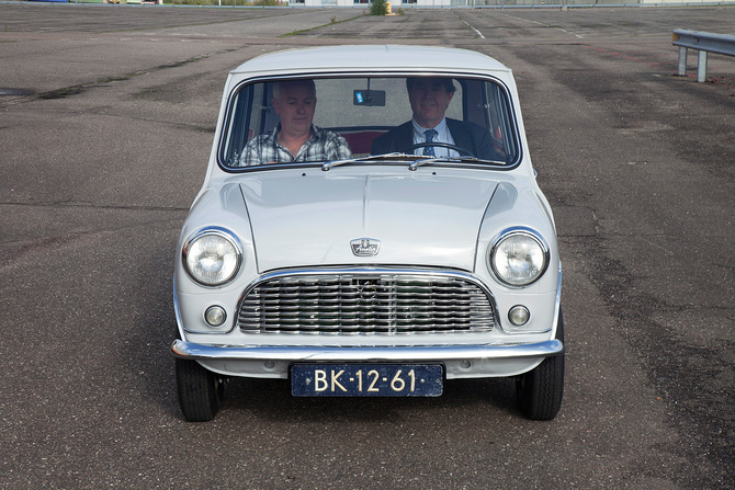 The car is one of the oldest Minis on the road today