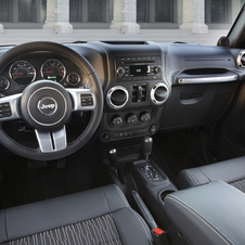 The interior gets an aluminum and leather steering wheel, black cloth seats and aluminum trim