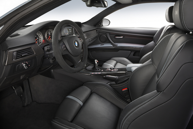 The interior has carbon fiber trim, black leather and Palladium leather armrests