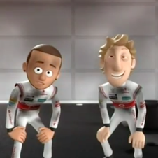 Button and Hamilton are the stars with their actual voices