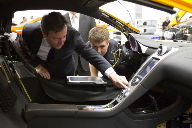 UK PM David Cameron Opens New McLaren Production Center