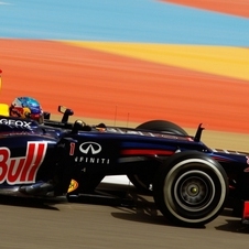 Vettel durante a qualificação para o Grande Prémio do Bahrain