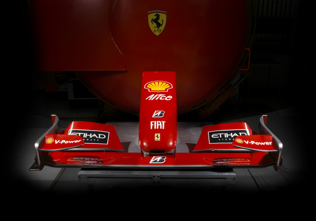 The nose cone is from a Ferrari F60