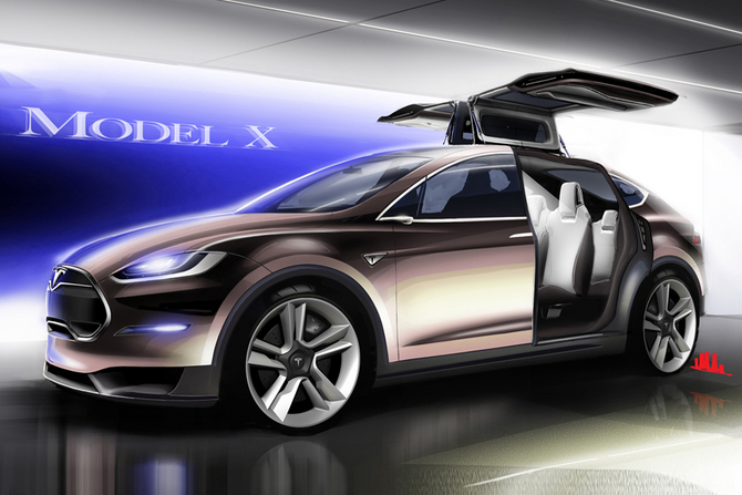 Tesla Debuts Model X: the Gullwing Crossover