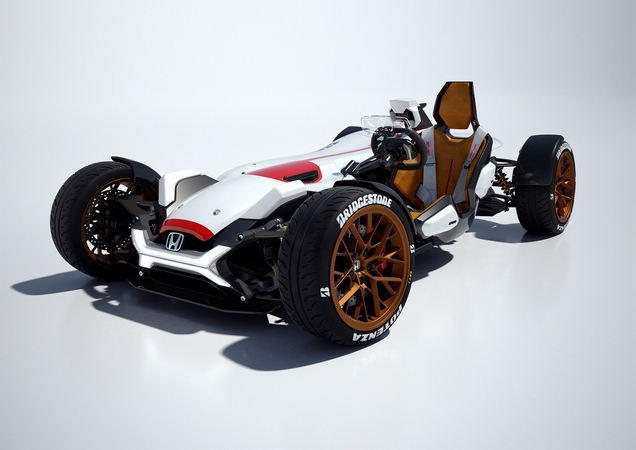 Honda states that the design of the Project 2&4 was inspired by the legendary 1965 Fórmula 1 Honda RA272