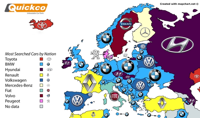 In Europe the dominant brand was BMW