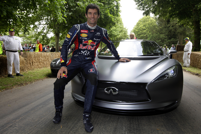 Mark Webber drove the car at the Goodwood Festival of Speed